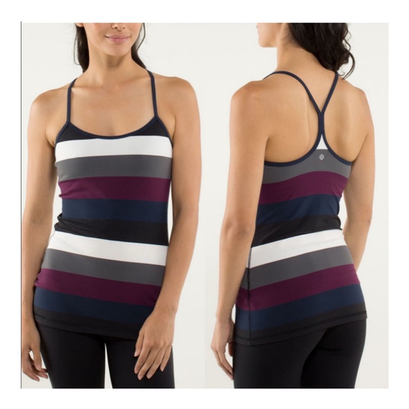 Lululemon Athletica Power Y Tank with Built in Bra Stripe Medium - Picture 1 of 7